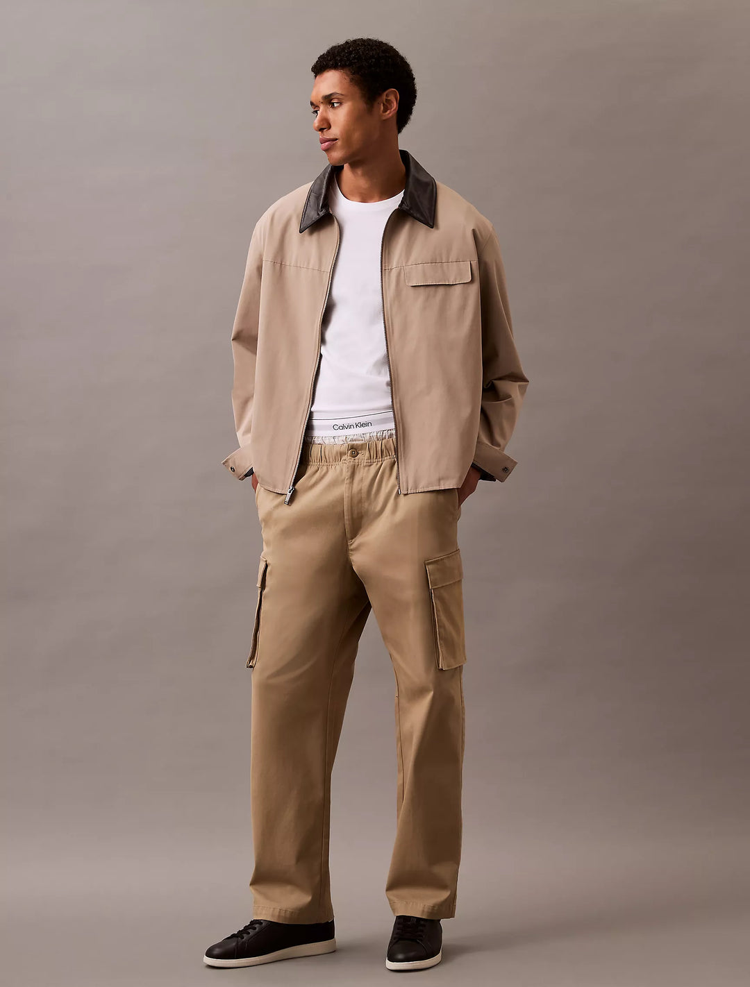 Calvin Klein Cotton Blend Straight Fit Cargo Pants