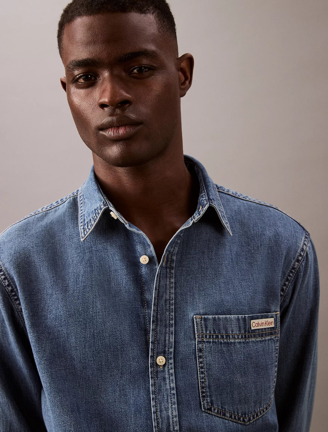 Calvin Klein Classic Denim Button-Down Shirt