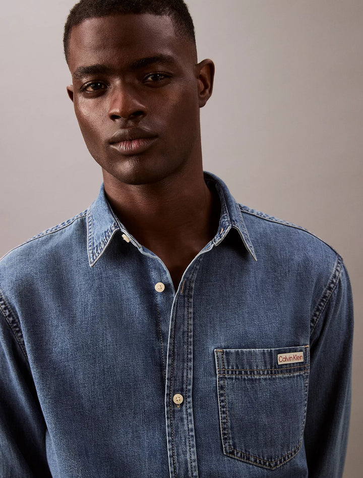 Calvin Klein Classic Denim Button-Down Shirt