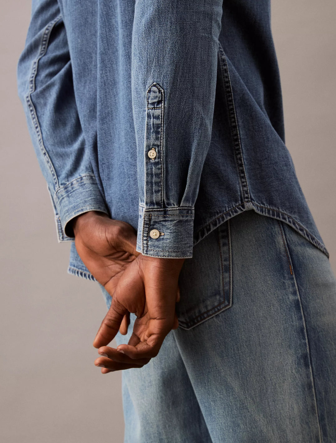 Calvin Klein Classic Denim Button-Down Shirt
