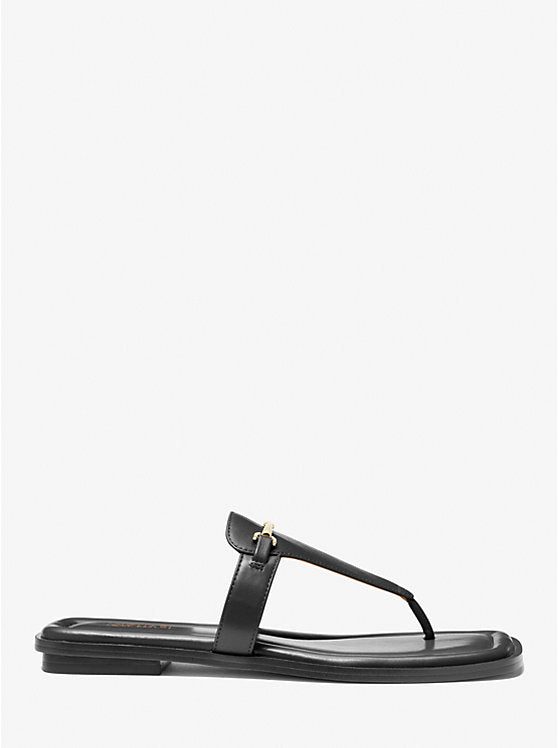 Michael Kors Lena Leather T-Strap Sandal