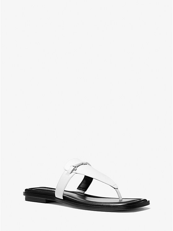 Michael Kors Lena Leather T-Strap Sandal