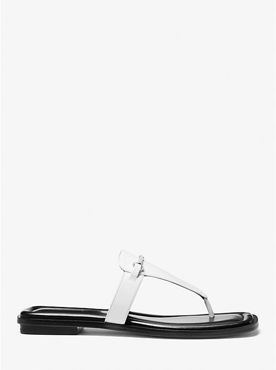 Michael Kors Lena Leather T-Strap Sandal