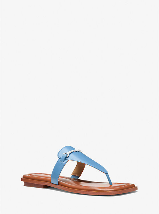 Michael Kors Lena Leather T-Strap Sandal