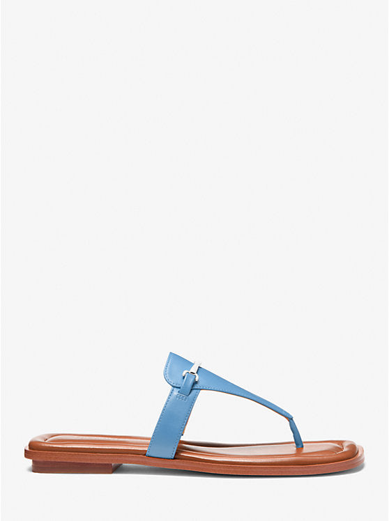Michael Kors Lena Leather T-Strap Sandal
