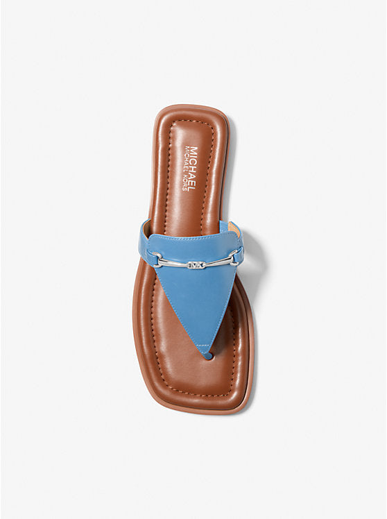 Michael Kors Lena Leather T-Strap Sandal