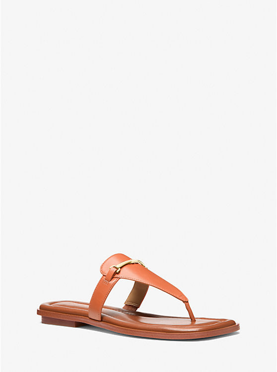 Michael Kors Lena Leather T-Strap Sandal