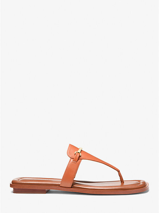 Michael Kors Lena Leather T-Strap Sandal