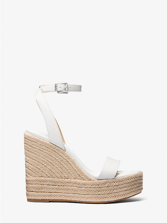 Michael Kors Leighton Leather Wedge Sandal