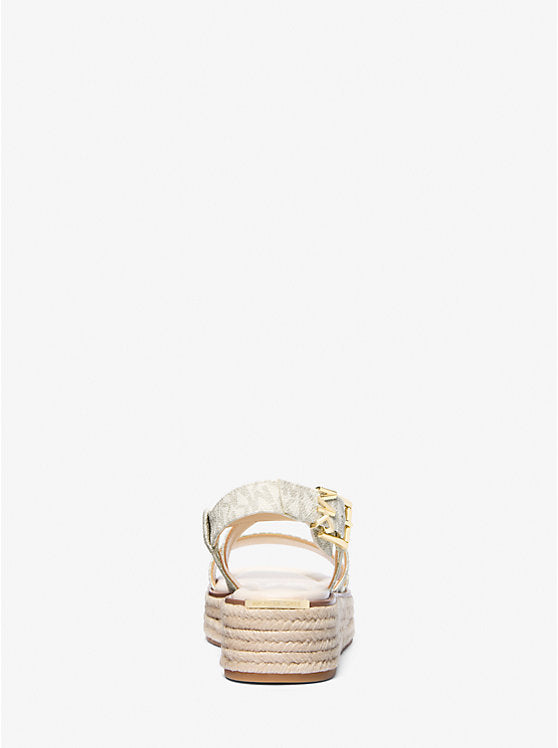 Michael Kors Lynn Signature Logo Platform Espadrille Sandal