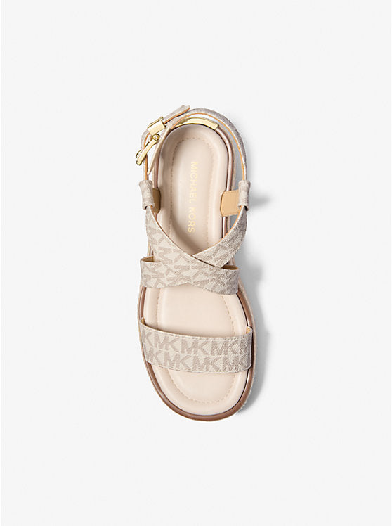Michael Kors Lynn Signature Logo Platform Espadrille Sandal