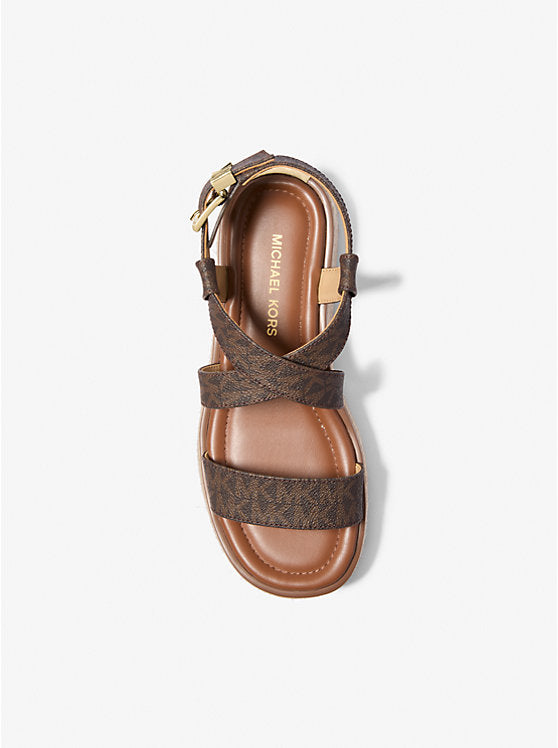 Michael Kors Lynn Signature Logo Platform Espadrille Sandal