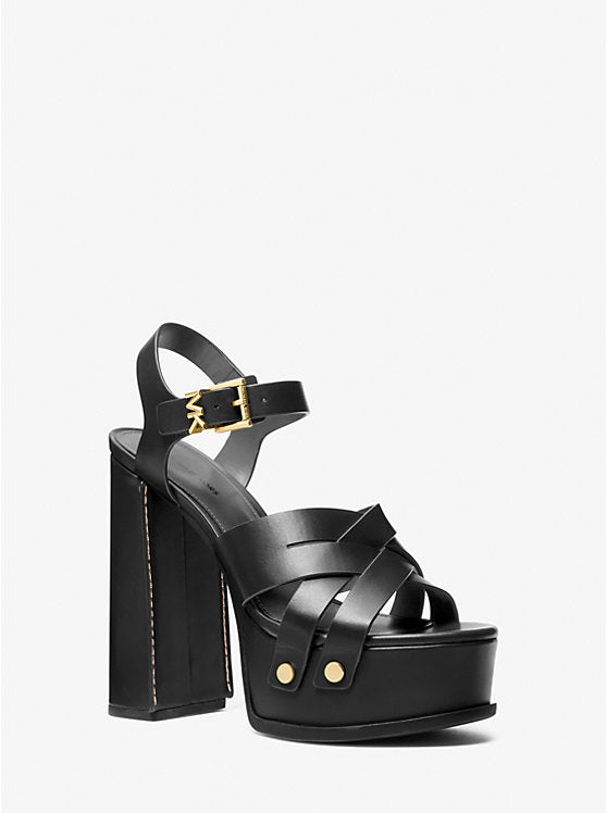 Michael Kors Nora Leather Platform Sandal