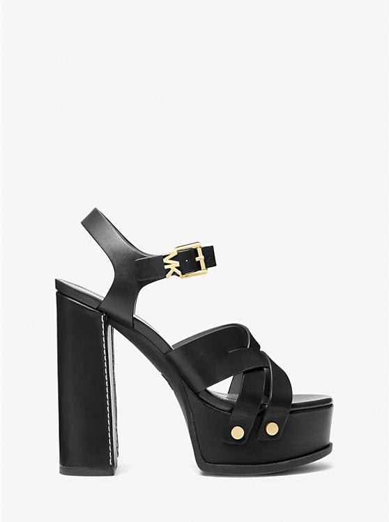 Michael Kors Nora Leather Platform Sandal