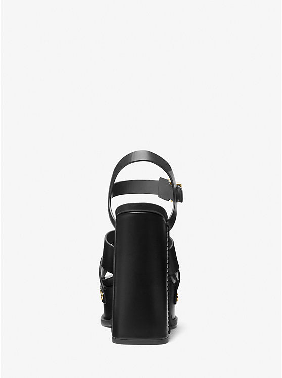 Michael Kors Nora Leather Platform Sandal