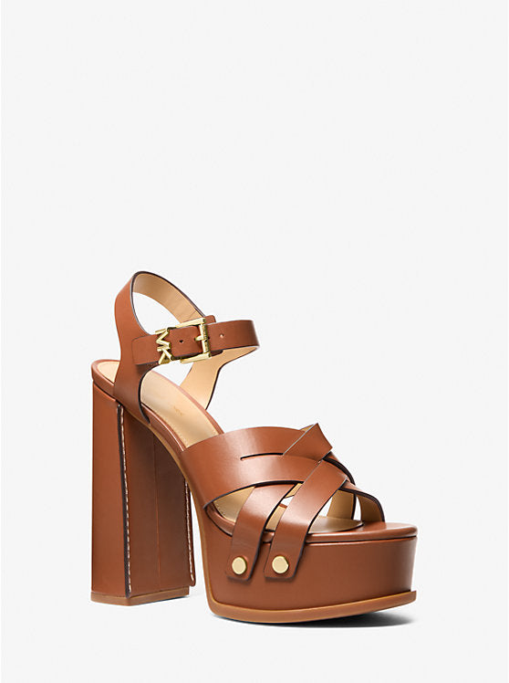 Michael Kors Nora Leather Platform Sandal