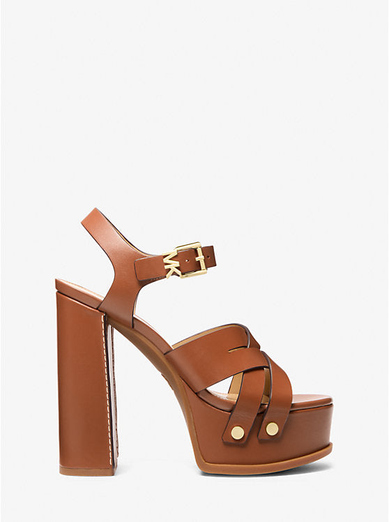 Michael Kors Nora Leather Platform Sandal