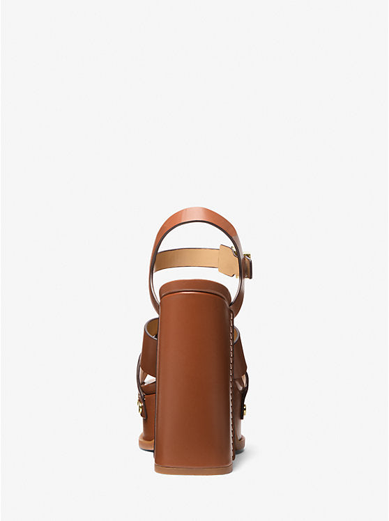 Michael Kors Nora Leather Platform Sandal