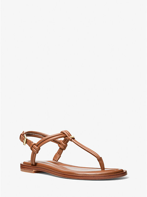 Michael Kors Astra Leather T-Strap Sandal