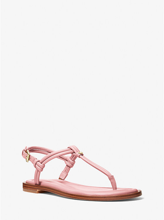 Michael Kors Astra Leather T-Strap Sandal
