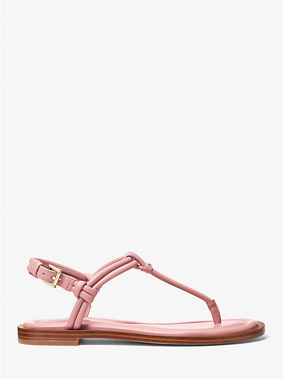 Michael Kors Astra Leather T-Strap Sandal