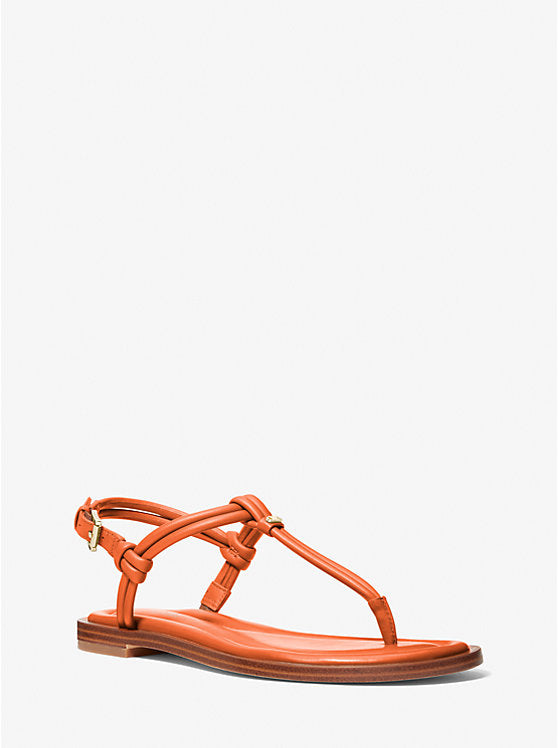 Michael Kors Astra Leather T-Strap Sandal
