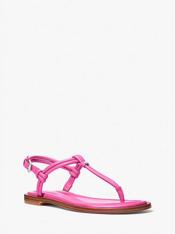 Michael Kors Astra Leather T-Strap Sandal