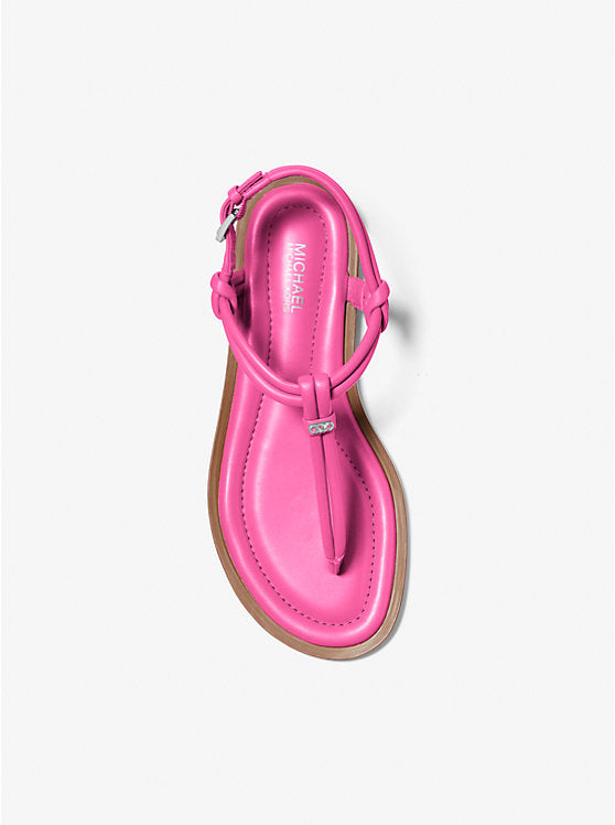 Michael Kors Astra Leather T-Strap Sandal