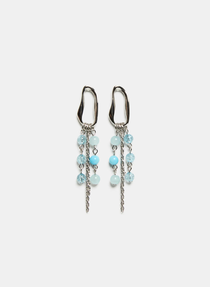 Laura Beaded Multi-Strand Chandelier Earrings