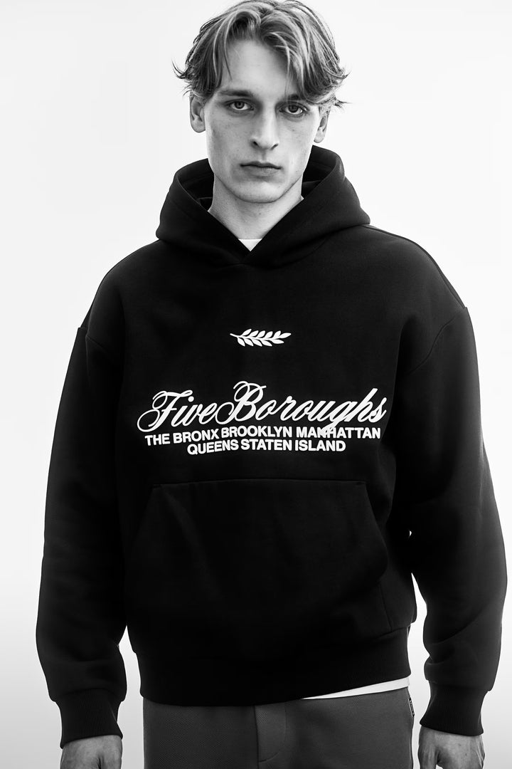 H&M Loose-Fit Printed Hoodie