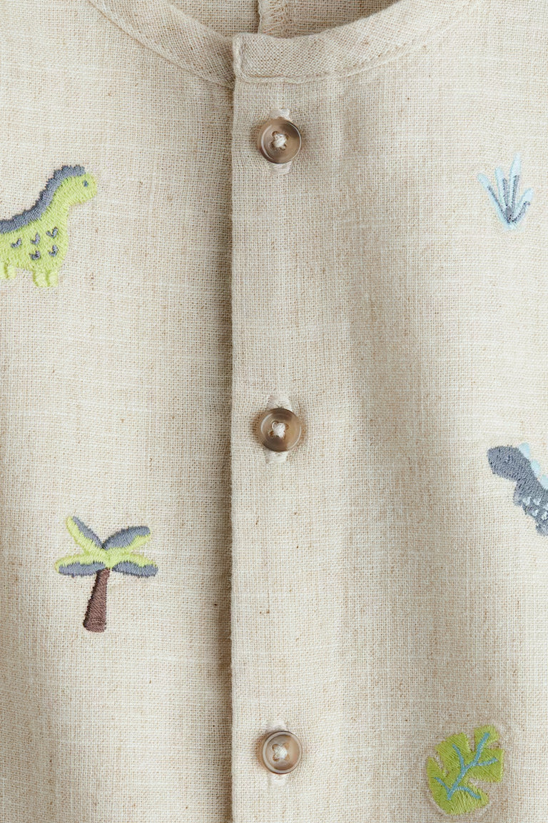 H&M Embroidery-Detail Romper Suit