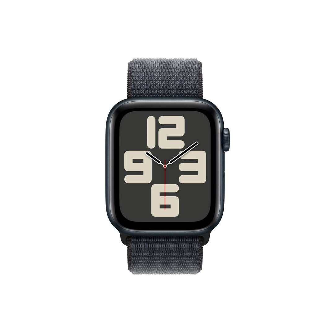 Apple Watch SE (2nd Gen) [GPS + Cellular] Smartwatch with 44mm Midnight Aluminum Case with Ink Sport Loop. Fitness & Sleep Tracker, Crash Detection, Heart Rate Monitor