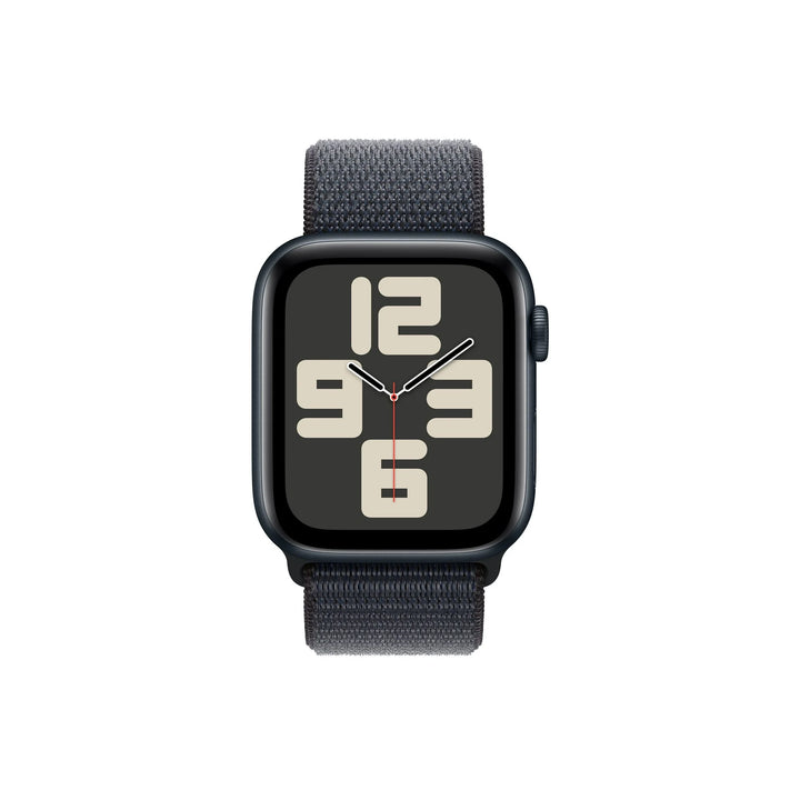 Apple Watch SE (2nd Gen) [GPS + Cellular] Smartwatch with 44mm Midnight Aluminum Case with Ink Sport Loop. Fitness & Sleep Tracker, Crash Detection, Heart Rate Monitor