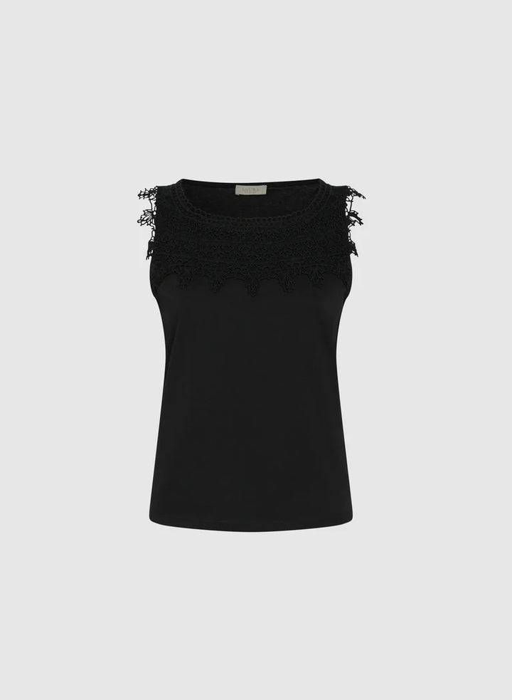 LAURA Crochet Appliqué Tank Top