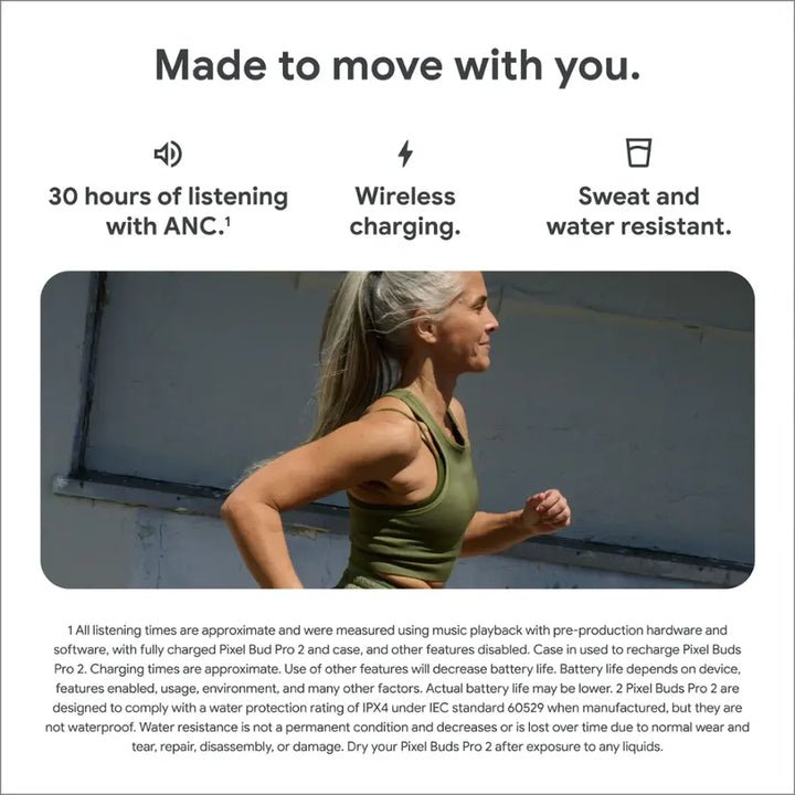 Google - Pixel Buds Pro 2 - Wireless Earbuds with Active Noise Cancellation – Bluetooth Headphones - Hazel
