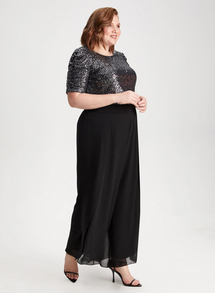 LAURA Olivia Chiffon Wide-Leg Pants