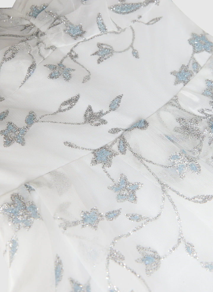 LAURA Glittery Floral Tulle Dress