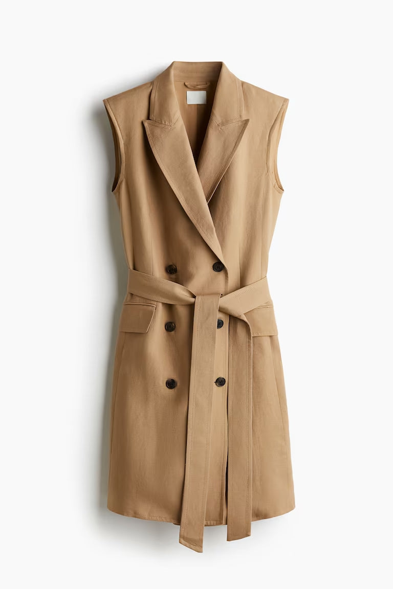 H&M Linen-blend Jacket Dress