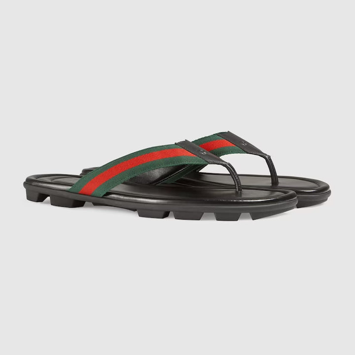 GUCCI Men's thong sandal with Web