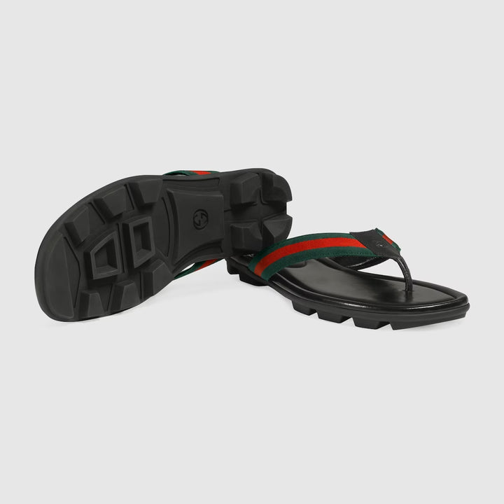 GUCCI Men's thong sandal with Web