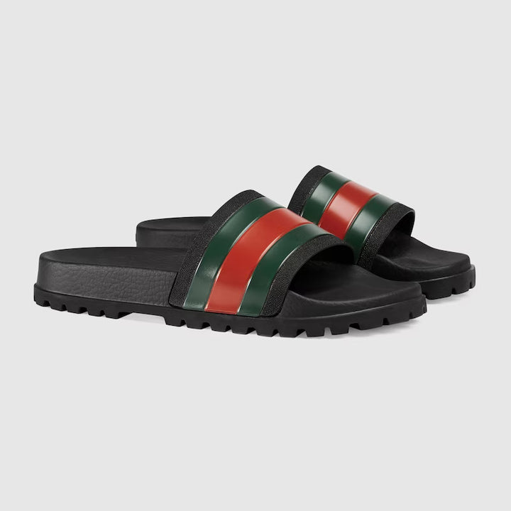 GUCCI Men's slide sandal with Web