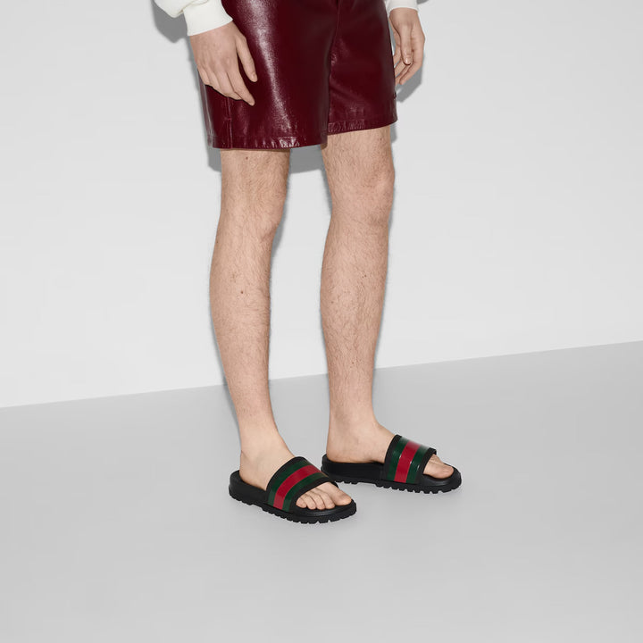GUCCI Men's slide sandal with Web