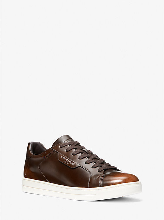 Michael Kors Keating Burnished Leather Sneaker