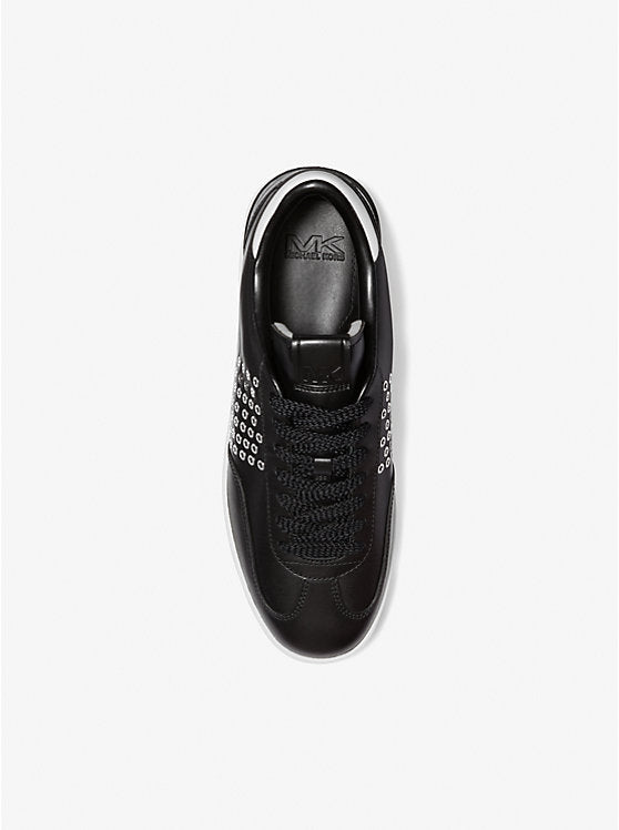 Michael Kors Wilton Grommeted Leather Sneaker
