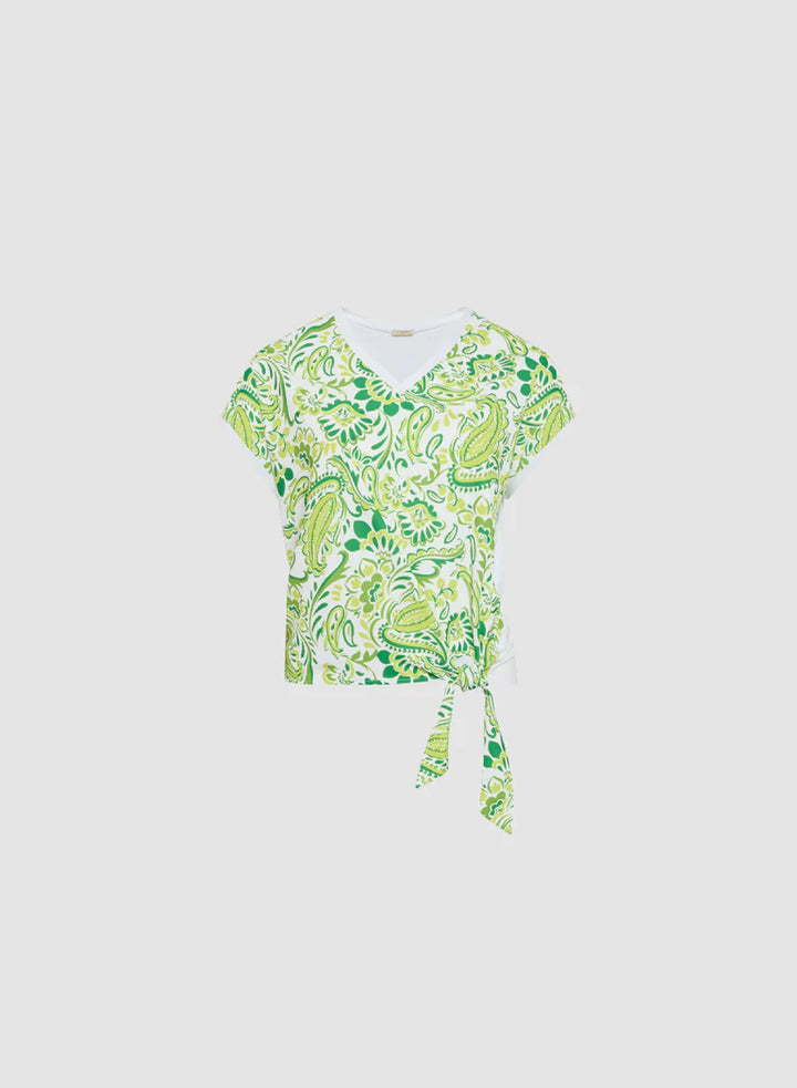 LAURA Tie Detail Drop-Shoulder Top
