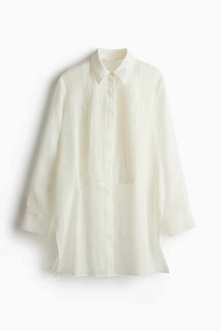H&M Ramie Tuxedo Shirt