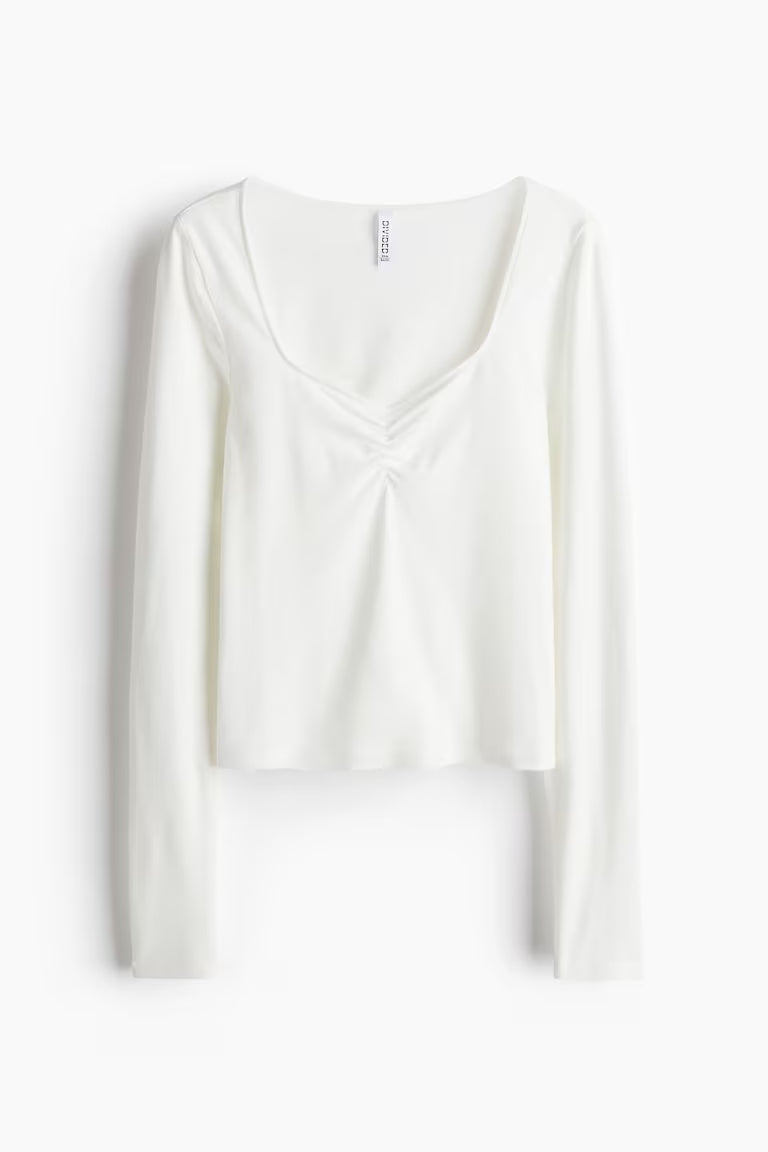 H&M SWEETHEART-NECKLINE TOP