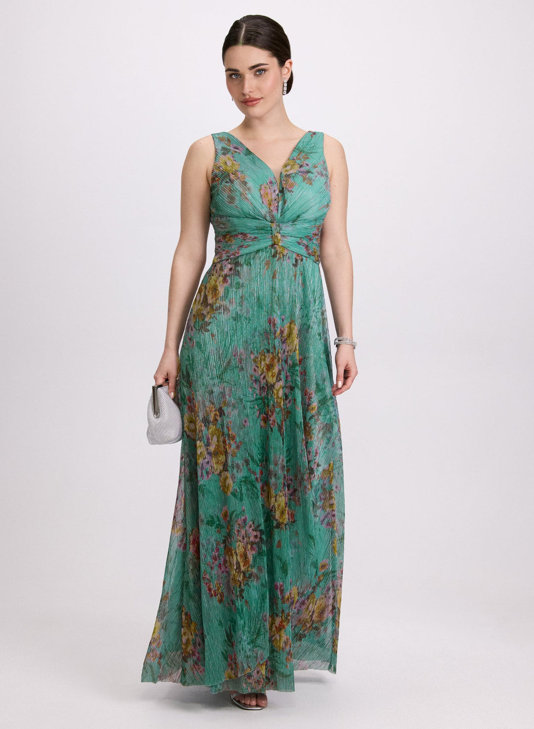 LAURA Plissé Floral Dress