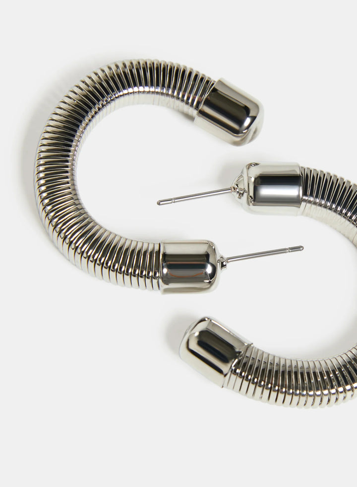 Laura Watch Chain Hoop Earrings