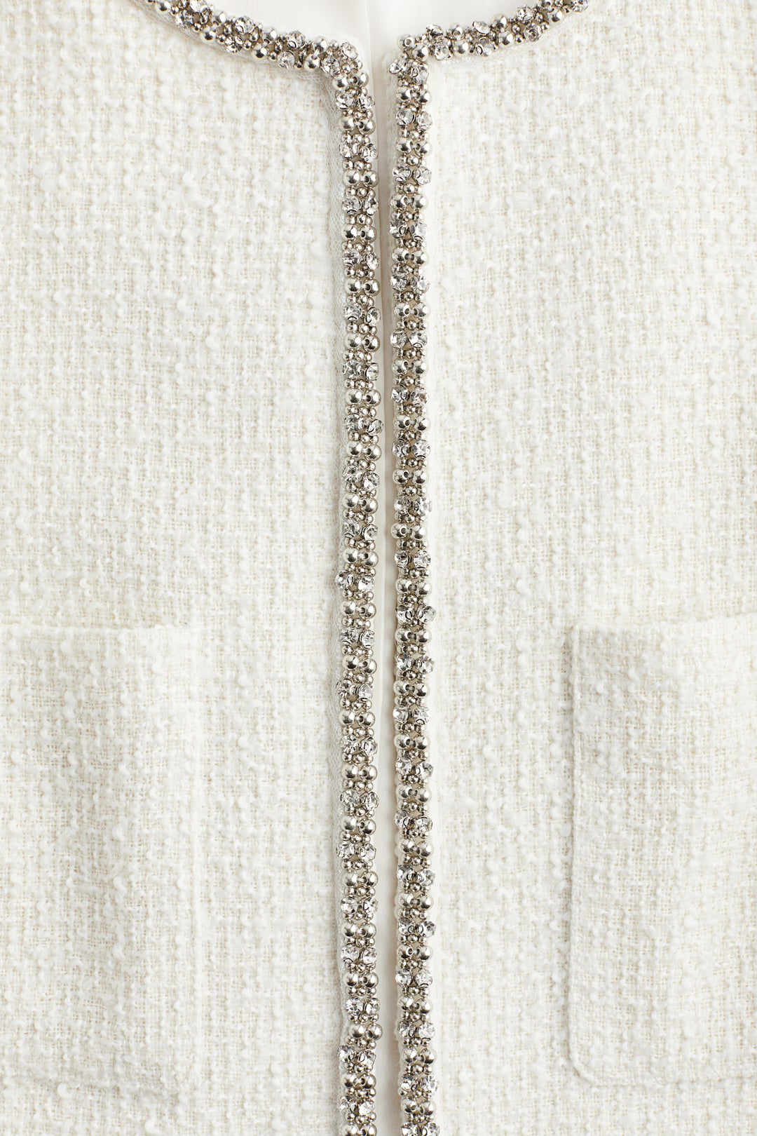 H&M Rhinestone-Embellished Bouclé Jacket